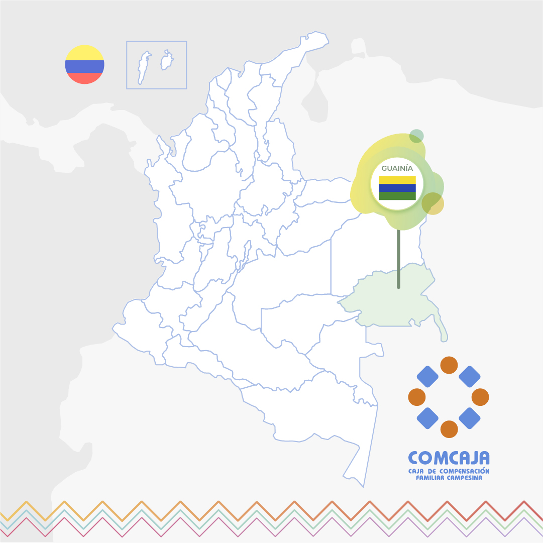 SEDE GUANÍA COMCAJA MAPA DE COLOMBIA 2023