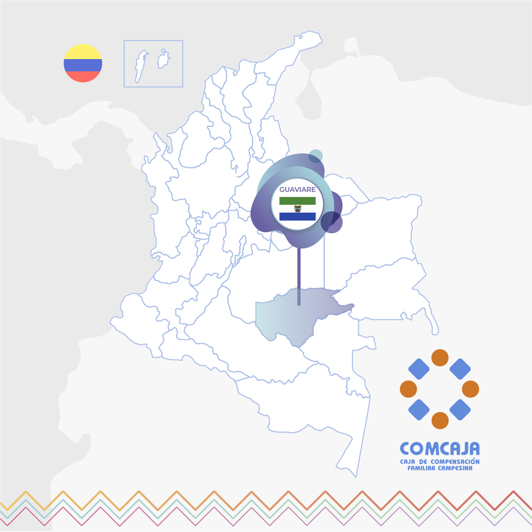 SEDE GUAVIARE COMCAJA MAPA COLOMBIA 2023