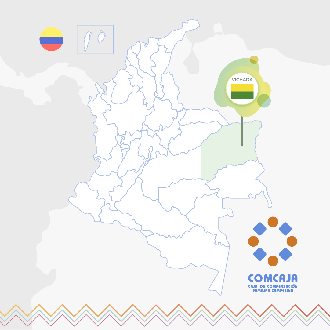 SEDE VICHADA COMCAJA MAPA DE COLOMBIA 2023